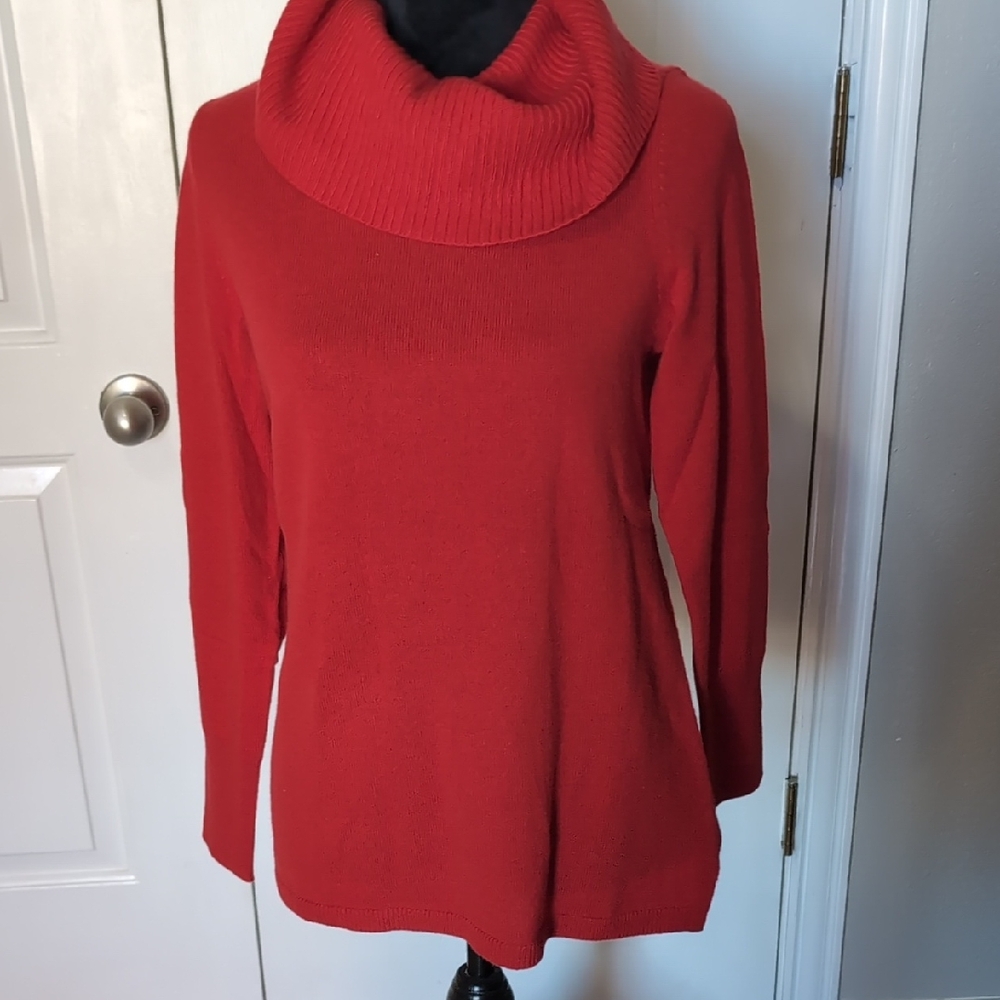 Talbots Vibrant Red Turtleneck Sweater